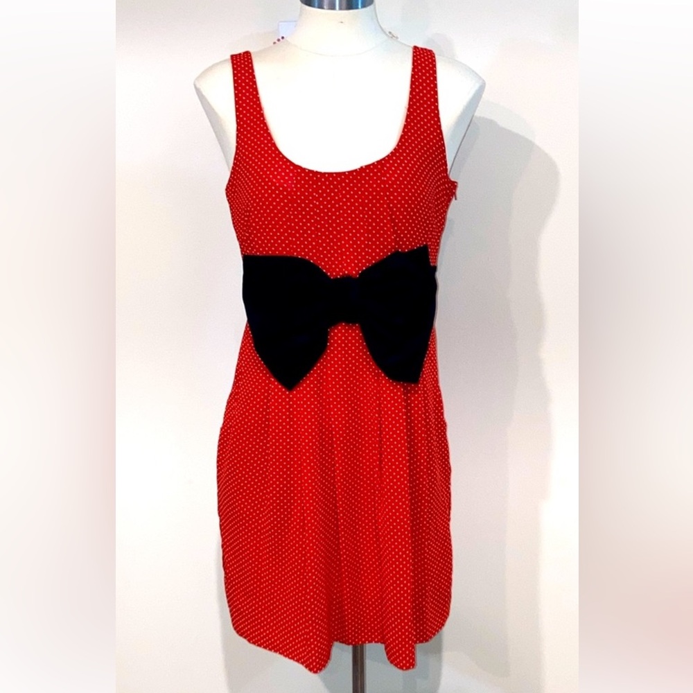 H&M Red Dress with White Polka Dots
